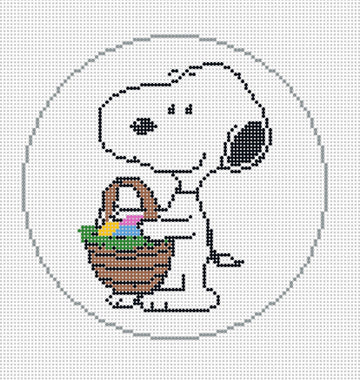 Snoopy with Easter Basket Round