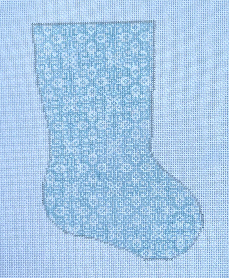 Southwestern Midsize Stocking (Light Blue)
