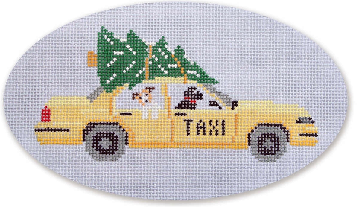Nyc Taxi With Christmas Tree